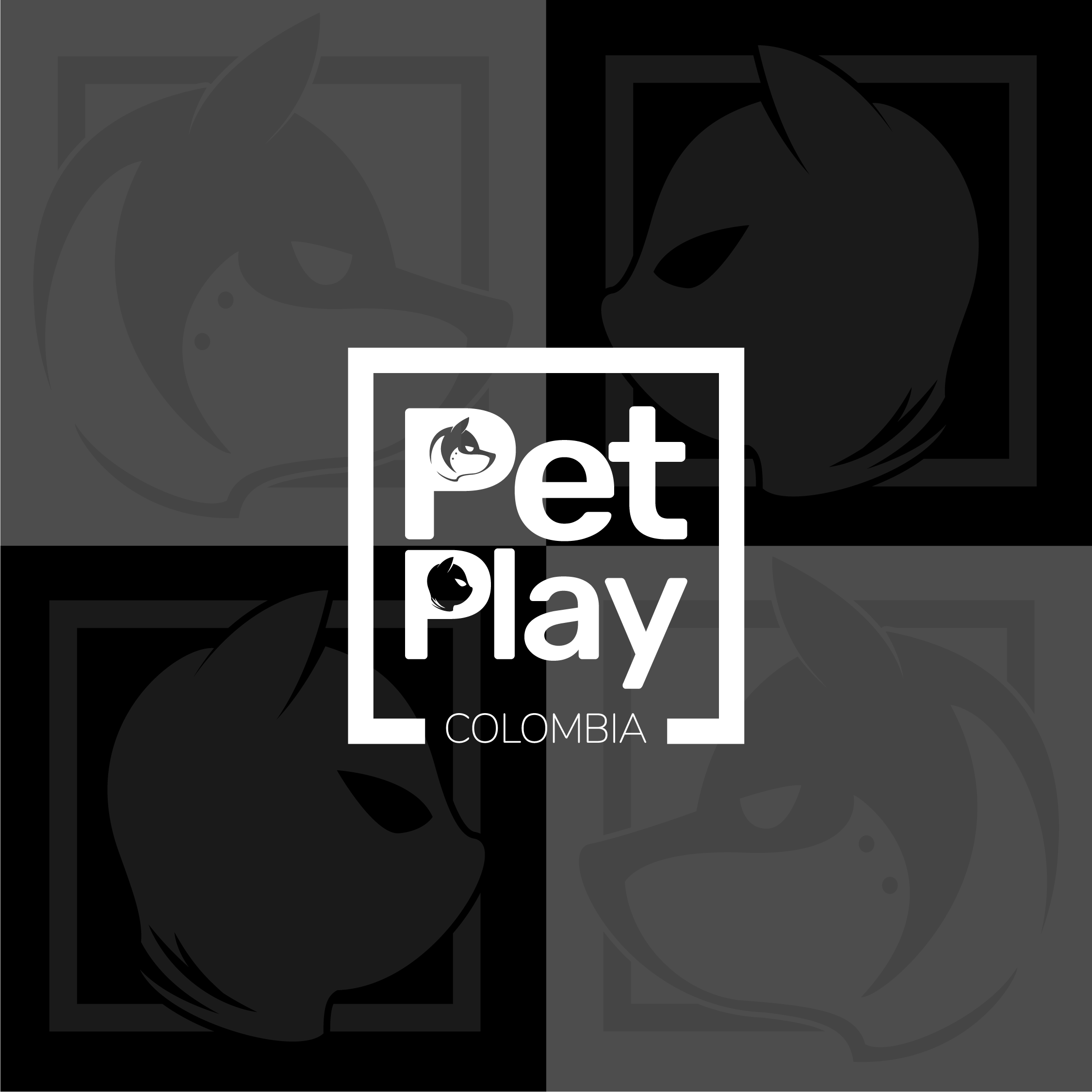 Composición de la identidad visual de PetPlay Colombia